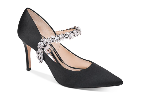 black embellished heel